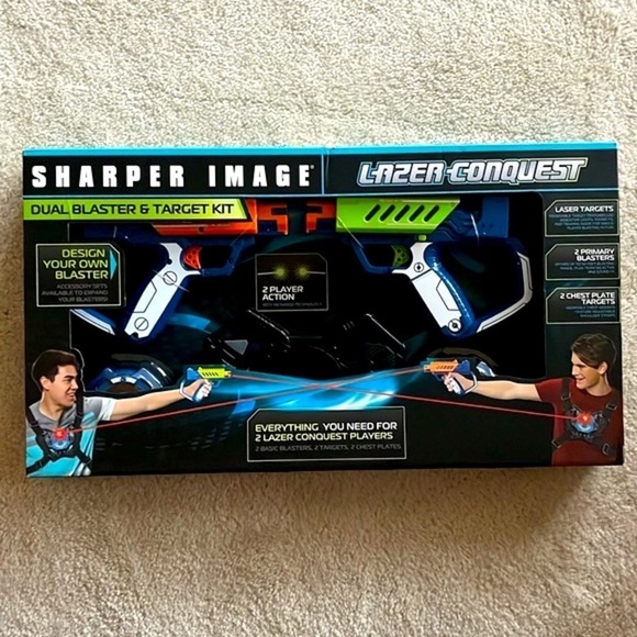 Brand New Sharper Image Laser Tag Dual Blaster Target Kit Chest Plate Action Toy - Picture 16 of 16